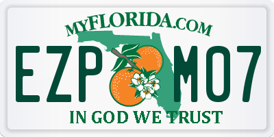 FL license plate EZPM07