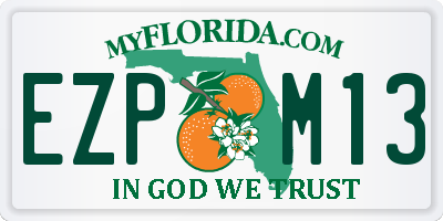 FL license plate EZPM13