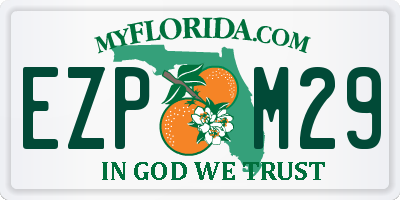 FL license plate EZPM29