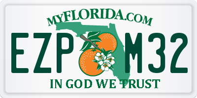 FL license plate EZPM32