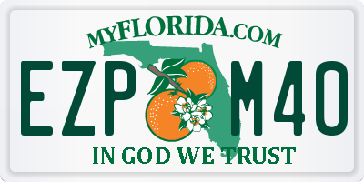 FL license plate EZPM40