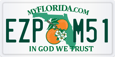 FL license plate EZPM51