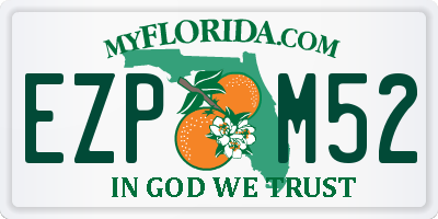 FL license plate EZPM52