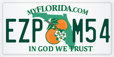FL license plate EZPM54
