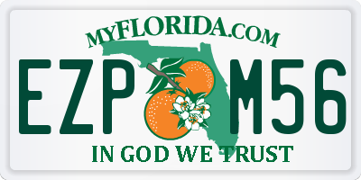FL license plate EZPM56