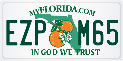 FL license plate EZPM65