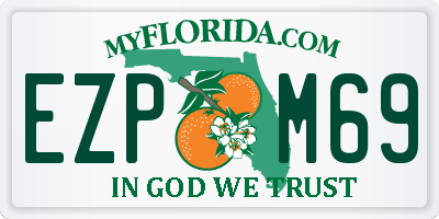 FL license plate EZPM69