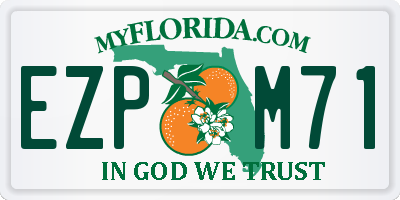 FL license plate EZPM71