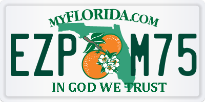 FL license plate EZPM75