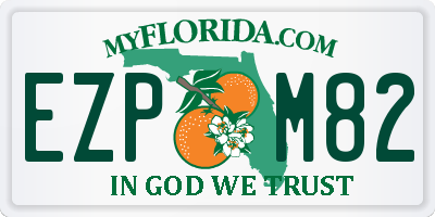 FL license plate EZPM82