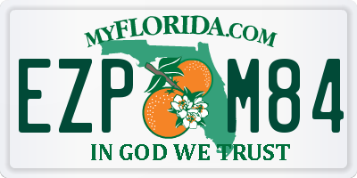 FL license plate EZPM84