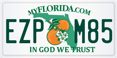 FL license plate EZPM85