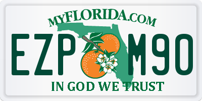 FL license plate EZPM90