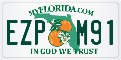 FL license plate EZPM91