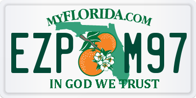 FL license plate EZPM97