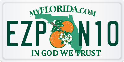 FL license plate EZPN10