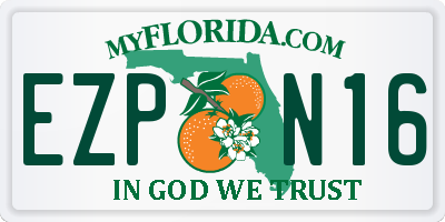 FL license plate EZPN16