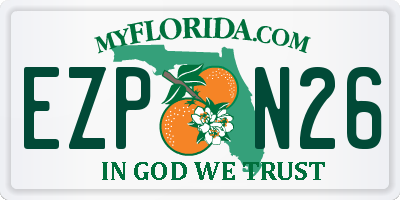 FL license plate EZPN26