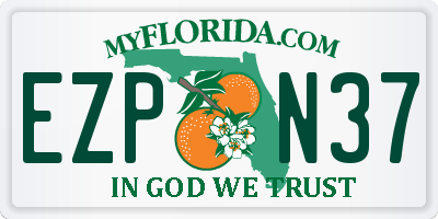 FL license plate EZPN37