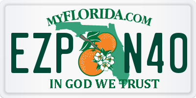 FL license plate EZPN40