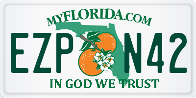 FL license plate EZPN42