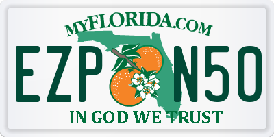 FL license plate EZPN50
