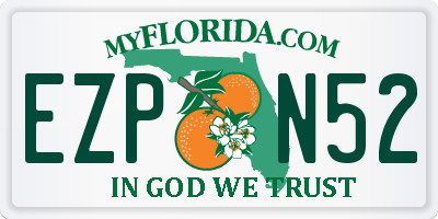 FL license plate EZPN52