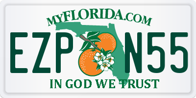 FL license plate EZPN55