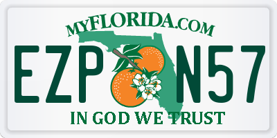 FL license plate EZPN57