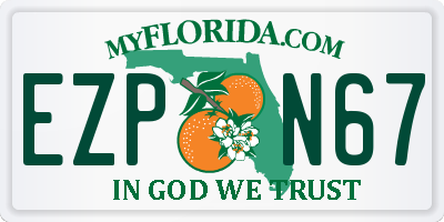 FL license plate EZPN67