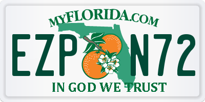 FL license plate EZPN72
