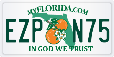 FL license plate EZPN75