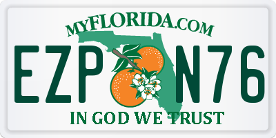 FL license plate EZPN76