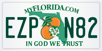 FL license plate EZPN82