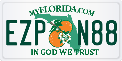 FL license plate EZPN88