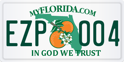 FL license plate EZPO04