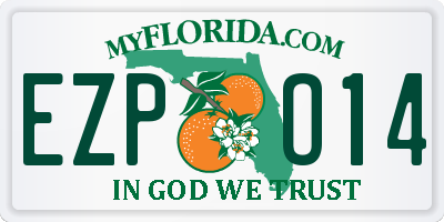 FL license plate EZPO14
