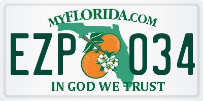 FL license plate EZPO34
