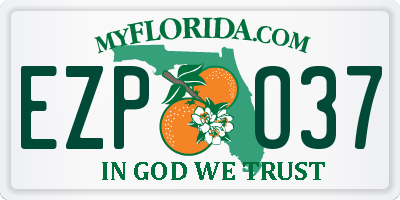 FL license plate EZPO37