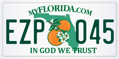 FL license plate EZPO45