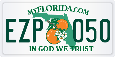 FL license plate EZPO50