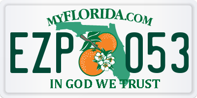 FL license plate EZPO53