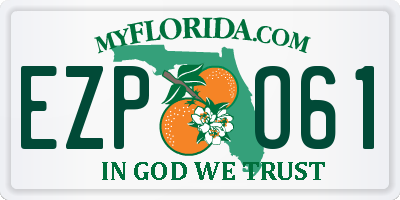 FL license plate EZPO61