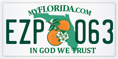 FL license plate EZPO63