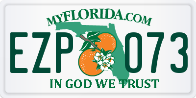 FL license plate EZPO73