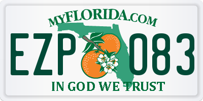 FL license plate EZPO83