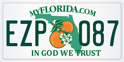 FL license plate EZPO87