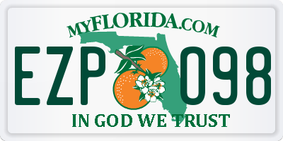 FL license plate EZPO98