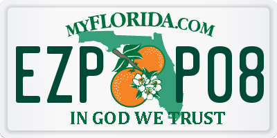 FL license plate EZPP08