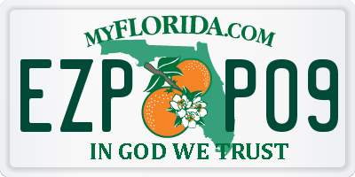 FL license plate EZPP09